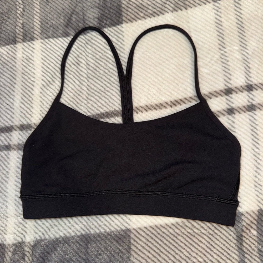 Lululemon Flow Y Bra in Black Size 4 Women’s, Nulu Light Support A-C Cups